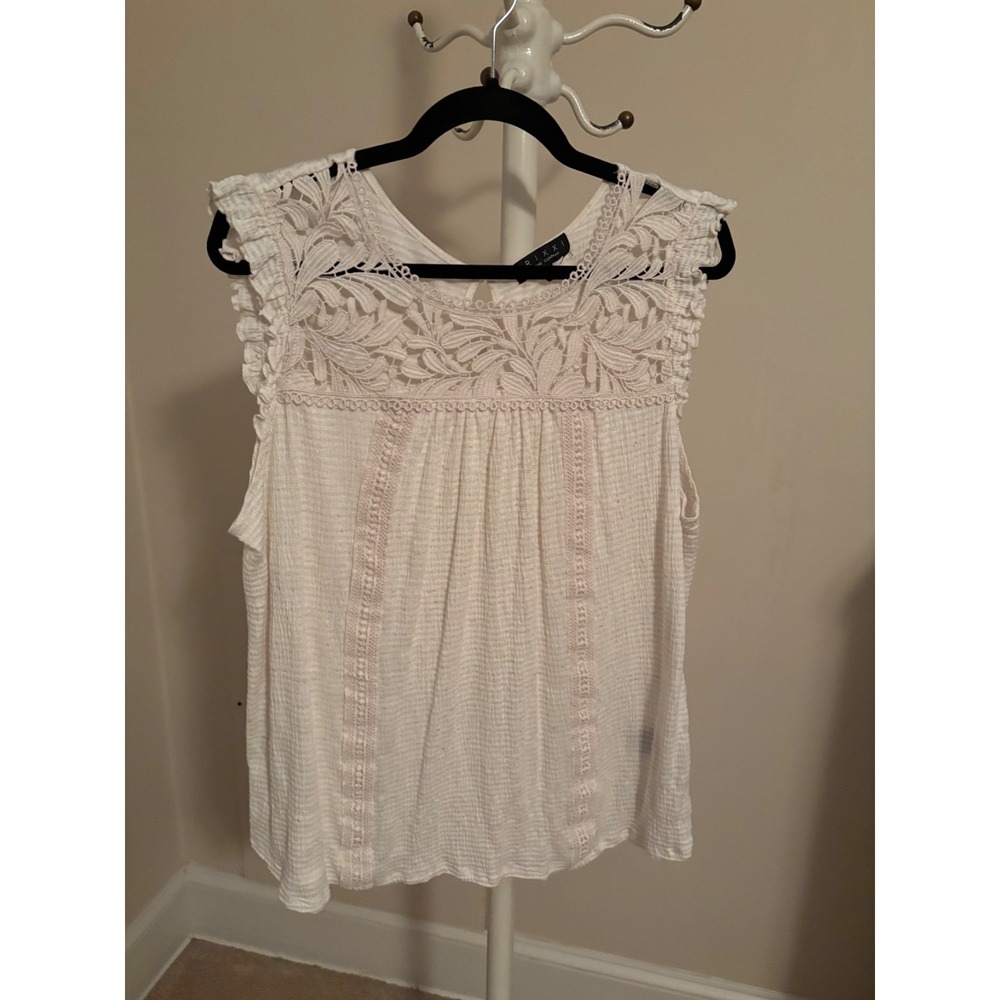 Trixxi tank white cream size xl